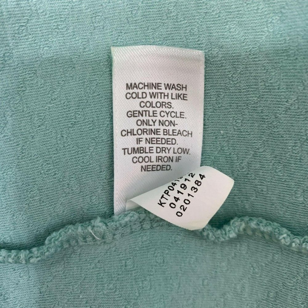 J. Jill Pure XSP Waffle Teal Blue One Pocket Blous - Picture 7 of 7